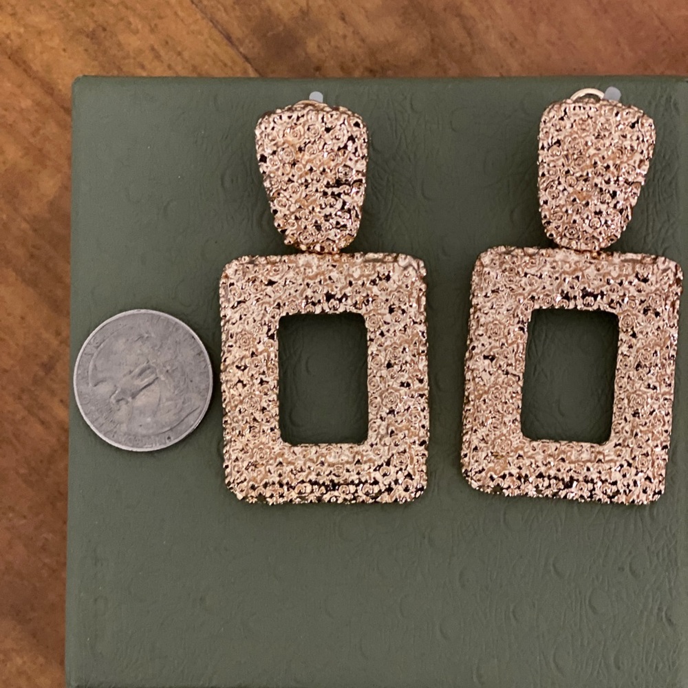COPY - Zara UK! Gold Textures Earrings
